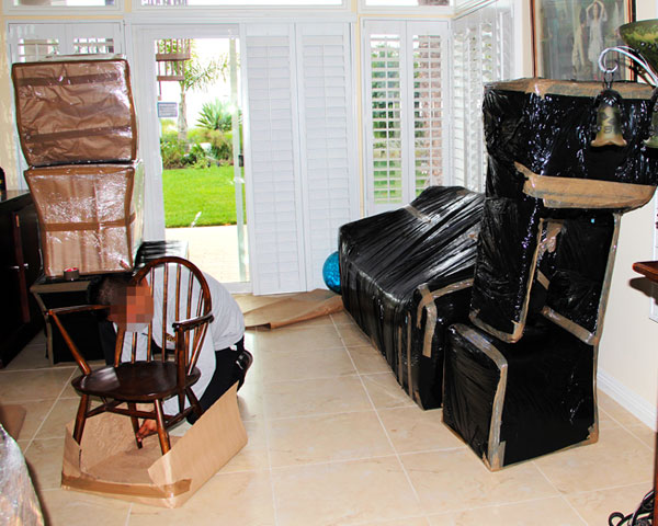 Our international moving process on protecting your furniture